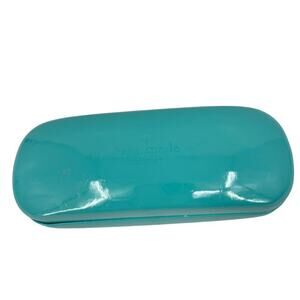 Kate Spade New York Eyeglasses Case Hard Clam Shell Hinged Turquoise Sun Glasses